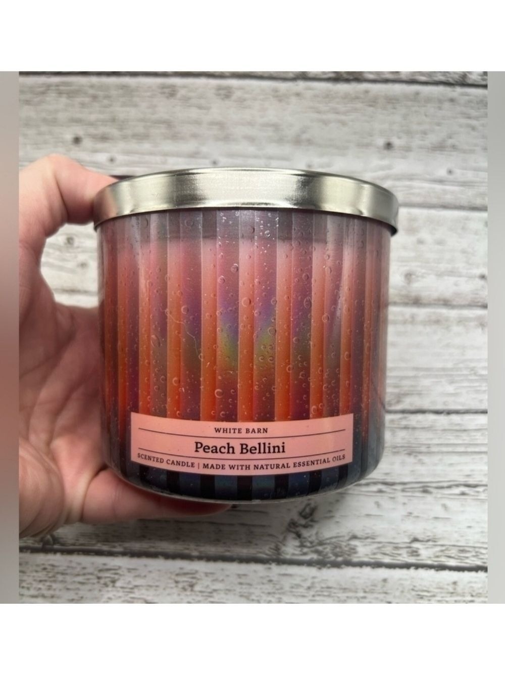 Bath & Body Works ~ Peach Bellini Three Wick Candle NEW *